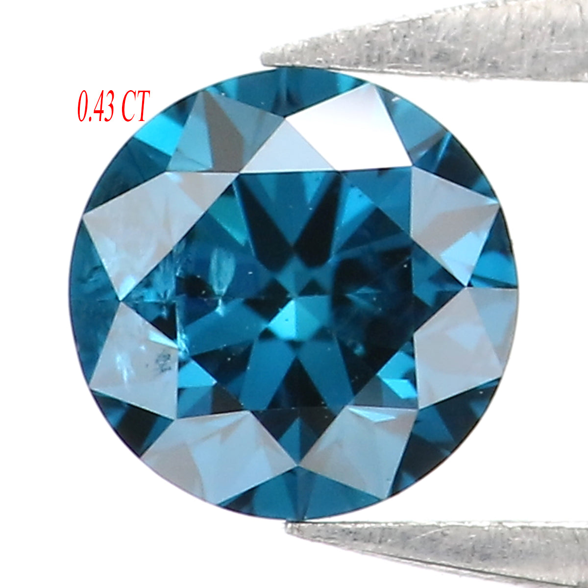 Natural Loose Round Blue Color Diamond 0.43 CT 4.70 MM Round Brilliant Cut Diamond L1834