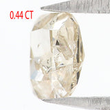 Natural Loose Cushion Yellow Grey Color Diamond 0.44 CT 4.70 MM Cushion Shape Rose Cut Diamond KR981