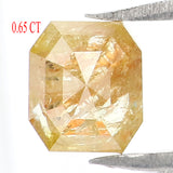 Natural Loose Emerald Shape Yellow Color Diamond 0.65 CT 5.20 MM Emerald Shape Rose Cut Diamond L9236