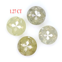 Natural Loose Rose Cut Yellow Grey Diamond Color 0.90 CT 3.50 MM Round Rose Cut Shape Diamond L5038