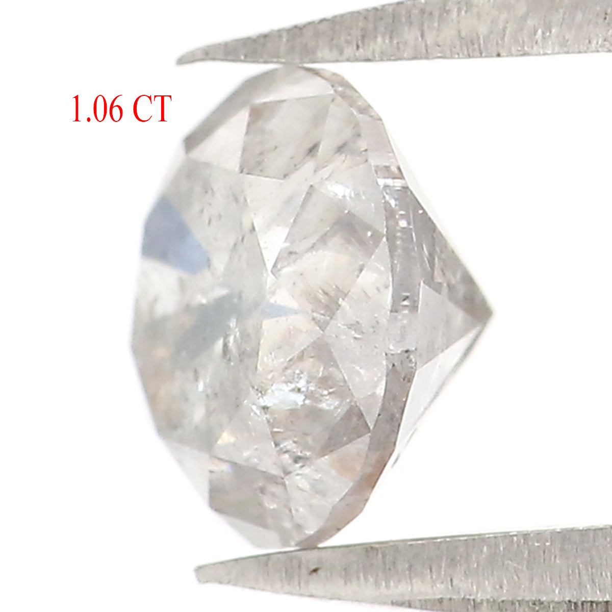 1.06 CT Natural Loose Round Shape Diamond Grey Color Round Cut Diamond 6.10 MM Natural Salt And Pepper Round Brilliant Cut Diamond QL2719