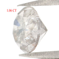 Natural Loose Round Diamond, Salt And Pepper Round Diamond, Natural Loose Diamond, Round Brilliant Cut Diamond, 1.06 CT Round Shape KDL2719