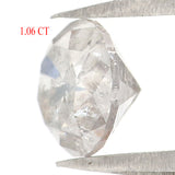Natural Loose Round Diamond, Salt And Pepper Round Diamond, Natural Loose Diamond, Round Brilliant Cut Diamond, 1.06 CT Round Shape KDL2719