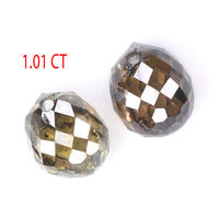 Natural Loose briolette Brown Color Diamond 1.01 CT 4.35 MM Drop Shape Rose Cut Diamond L111