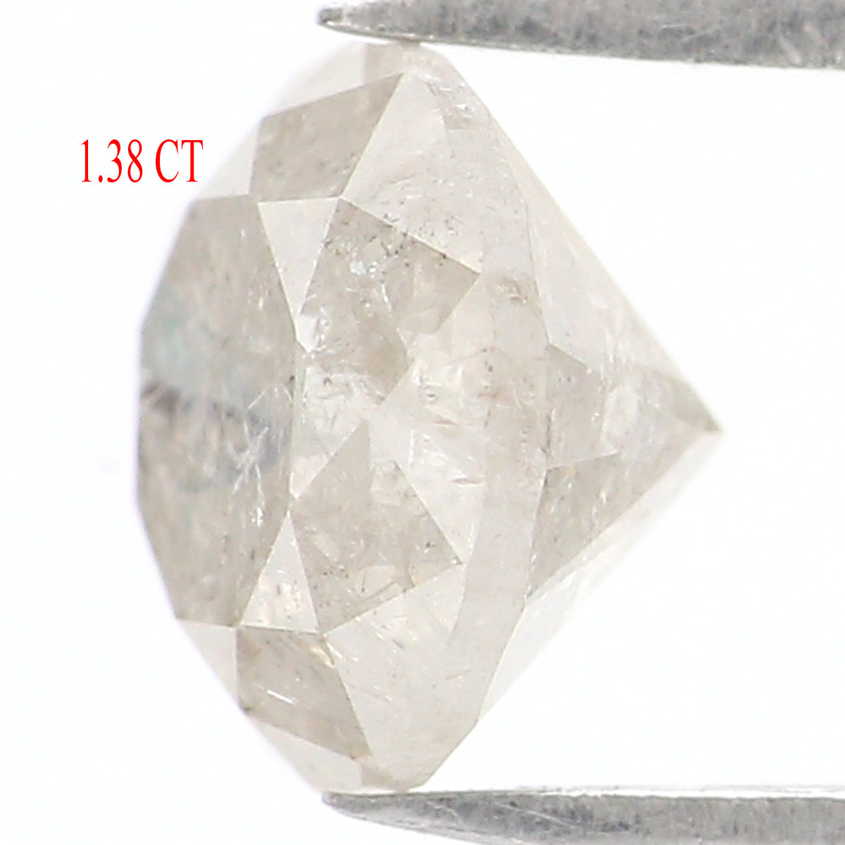 Natural Loose Round Brilliant Cut Diamond Grey Color 1.38 CT 6.50 MM Round Shape Brilliant Cut Diamond L8212