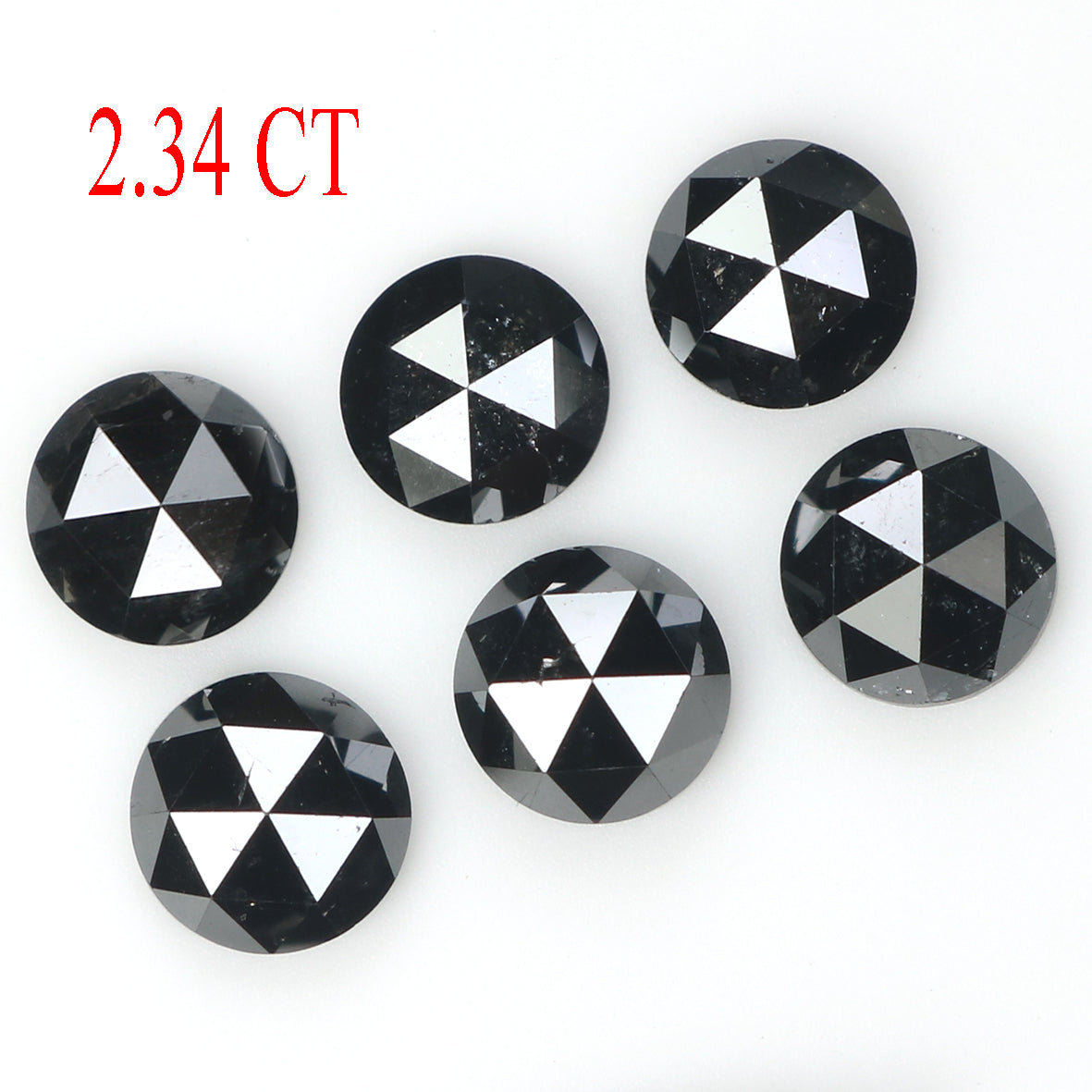 2.34 CT Natural Loose Round Rose Cut Diamond Black Color Round Shape Diamond 4.50 MM Natural Loose Black Color Round Rose Cut Diamond LQ1742
