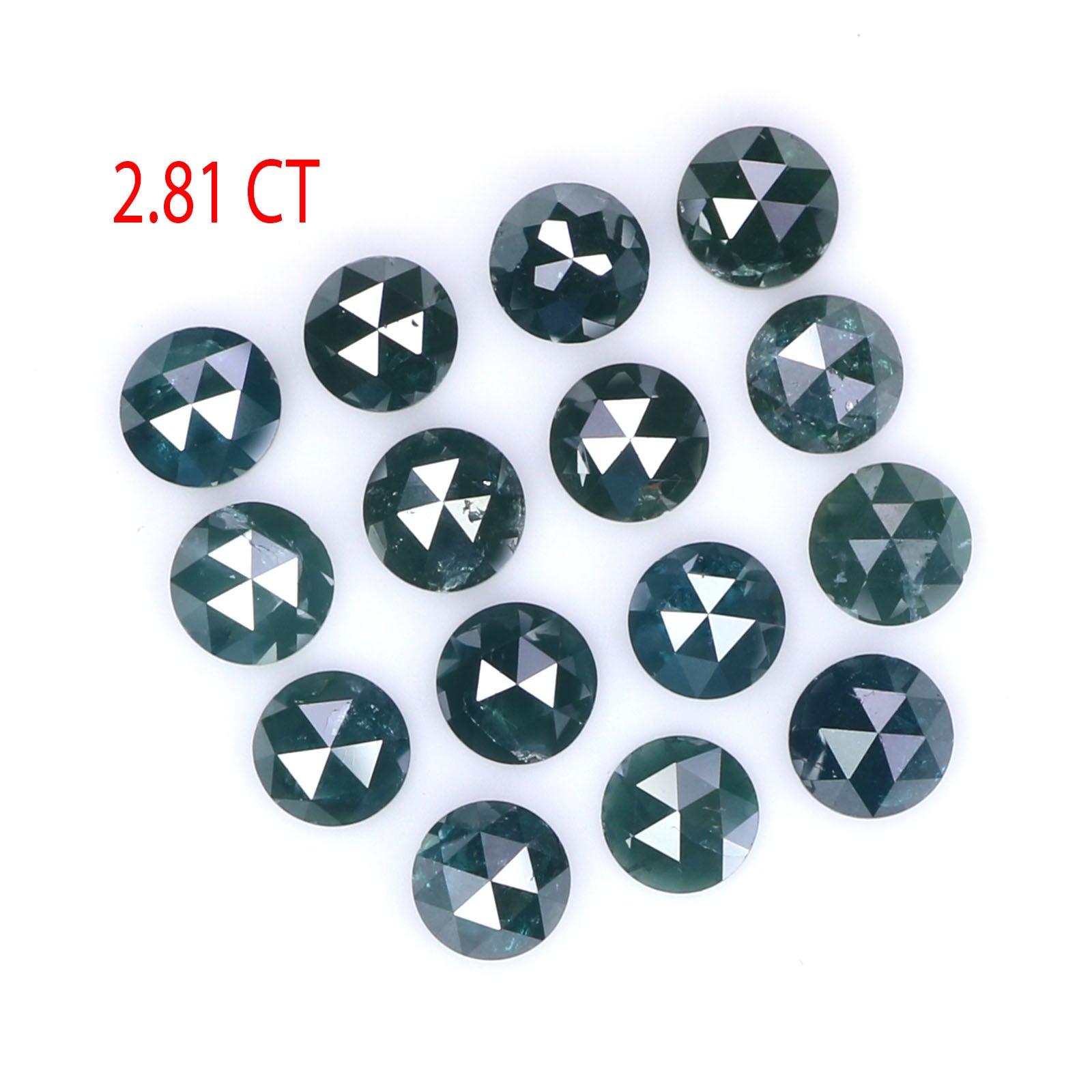 2.81 CT Natural Loose Round Rose Cut Diamond Blue Color Round Cut Diamond 3.30 MM Natural Blue Color Diamond Round Rose Cut Diamond LQ8992