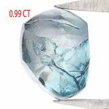 Natural Loose Rough Blue Color Diamond 0.99 CT 5.83 MM Rough Irregular Cut Diamond KDL2361