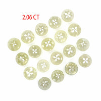 Natural Loose Rose Cut Grey Greenish Diamond Color 2.06 CT 2.60 MM Round Rose Cut Shape Diamond L5181