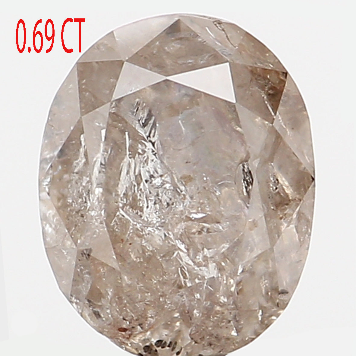 0.69 Ct Natural Loose Diamond, Oval Diamond, Grey Diamond, Yellow Diamond, Antique Diamond, Rustic Diamond, Real Diamond L5970