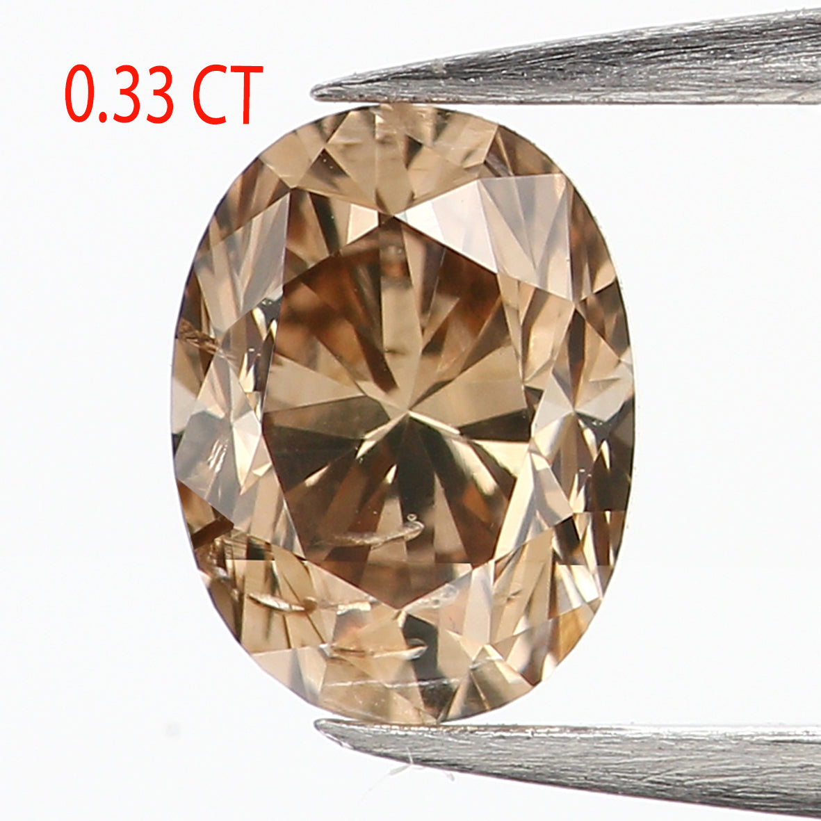 0.33 Ct Natural Loose Diamond, Oval Diamond, Brown Diamond, Antique Diamond, Rustic Diamond, Polished Diamond, Real Diamond, L598