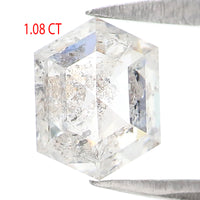 Natural Loose Hexagon Diamond White - G Color 1.08 CT 6.67 MM Hexagon Shape Rose Cut Diamond KDL2576