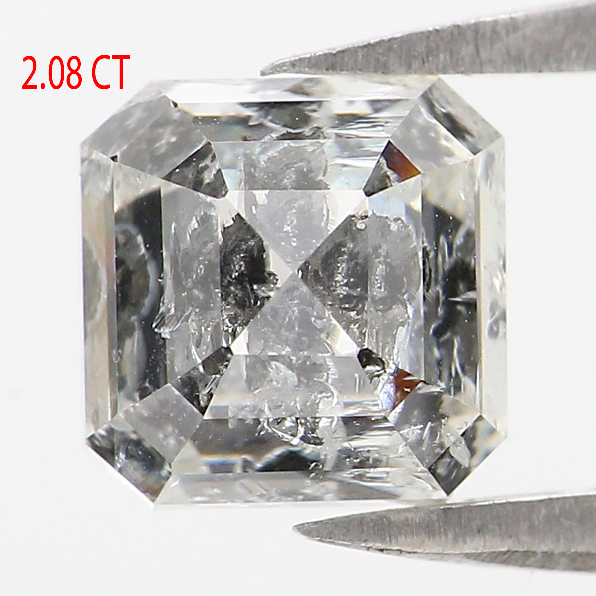 2.08 CT Natural Loose Radiant Shape Diamond White - G Color Radiant Cut Diamond 6.35 MM Natural Loose Radiant Shape Rose Cut Diamond QL2656