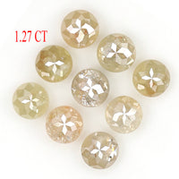 Natural Loose Round Rose Cut Grey Brown Color Diamond 1.27 CT 3.00 MM Round Rose Cut Shape Diamond L6347