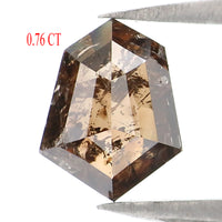 Natural Loose Shield Deep Brown Color Diamond 0.76 CT 7.70 MM Shield Shape Rose Cut Diamond L7431