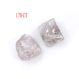 Natural Loose Rough Diamond Grey Color 1.70 CT 5.05 MM Rough Irregular Shape Diamond KR2253