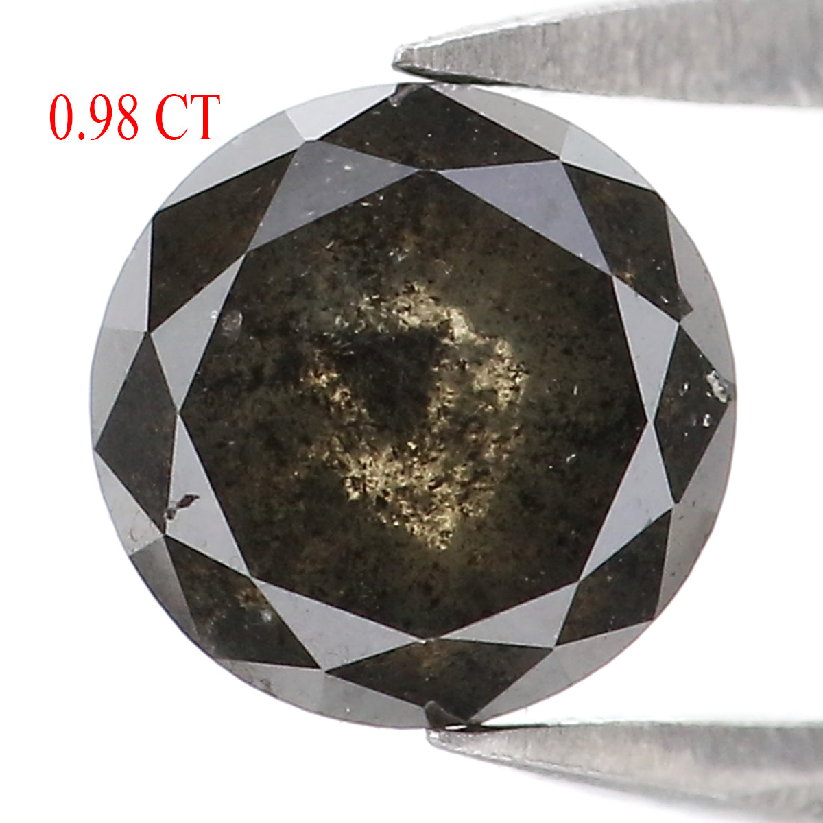 0.98 CT Natural Loose Round Rose Cut Diamond Salt And Pepper Round Shape Diamond 5.50 MM Natural Black Color Round Rose Cut Diamond LQ063