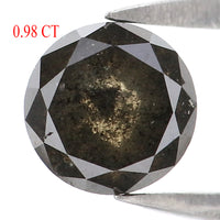 Natural Loose Rose Cut Black Color Diamond 0.98 CT 5.50 MM Round Rose Cut Shape Diamond L063