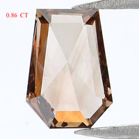 Natural Loose Coffin Diamond Dark Brown Color 0.86 CT 7.20 MM Coffin Shape Rose Cut Diamond KDL6459
