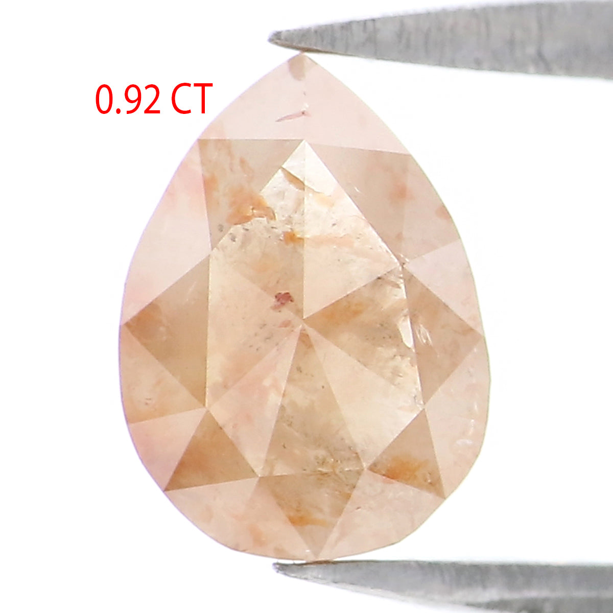 0.92 CT Natural Loose Pear Shape Diamond Brown Grey Color Pear Cut Diamond 7.40 MM Natural Loose Diamond Pear Shape Rose Cut Diamond KQ1857