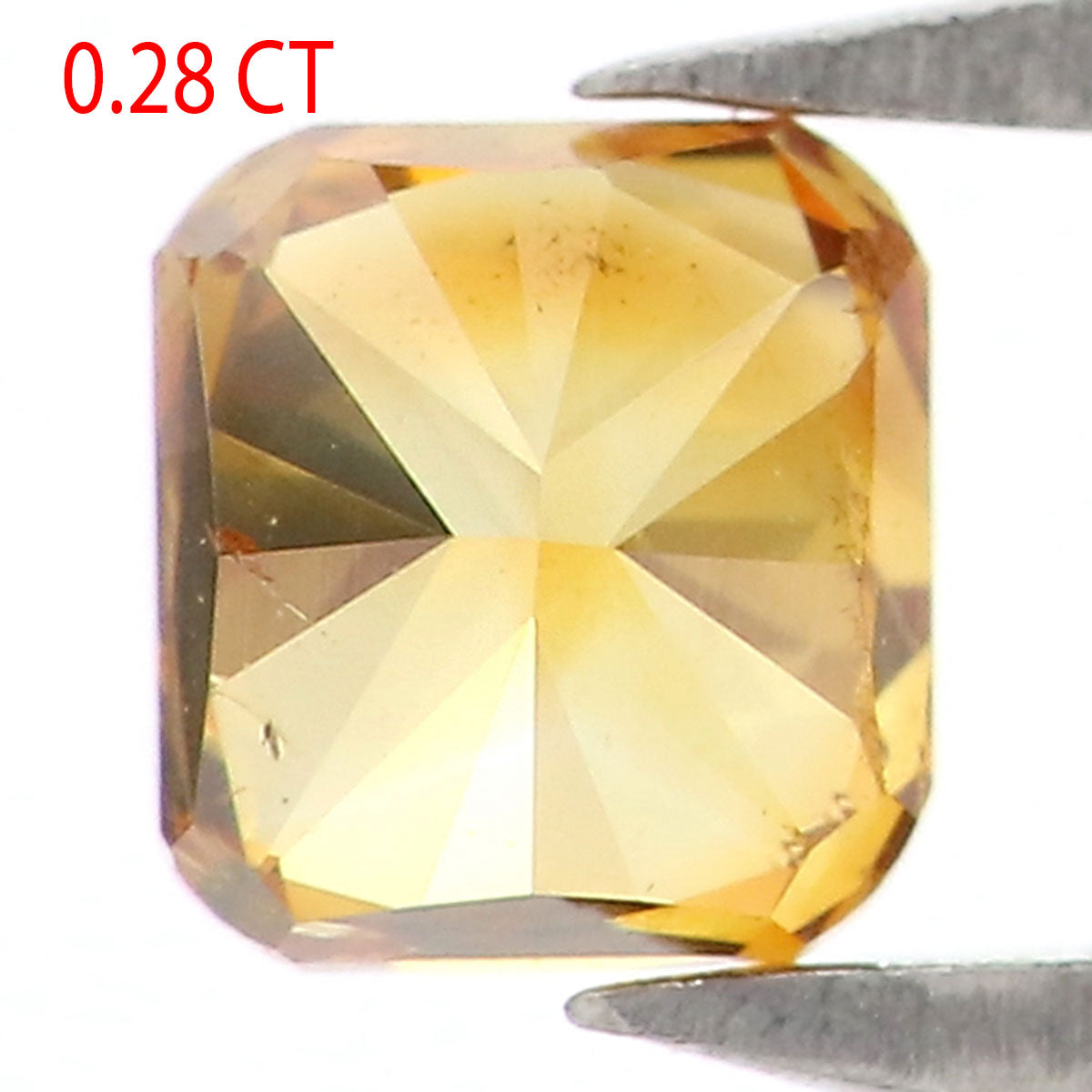 0.28 CT Natural Loose Cushion Shape Diamond Yellow Color Cushion Diamond 3.75 MM Natural Brown Color Cushion Brilliant Cut Diamond LQ8624