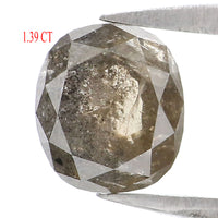 Natural Loose Oval Diamond Grey Color 1.39 CT 6.70 MM Oval Rose Cut Shape Diamond L7271