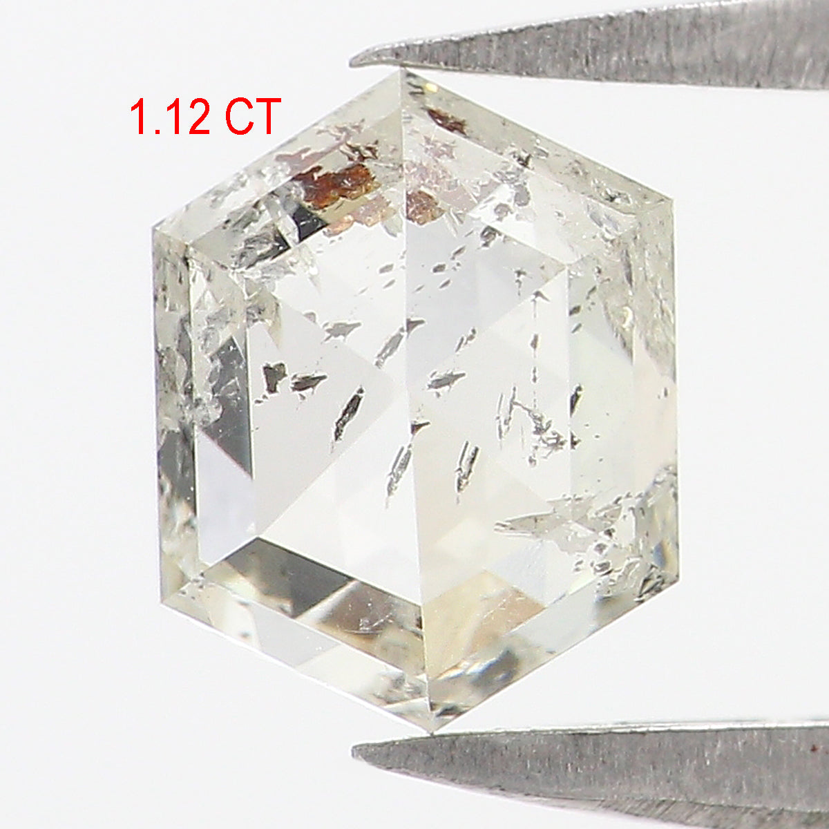 1.12 CT Natural Loose Hexagon Shape Diamond White - J Hexagon Diamond 6.85 MM Natural Loose White - J Color Hexagon Rose Cut Diamond QL2683