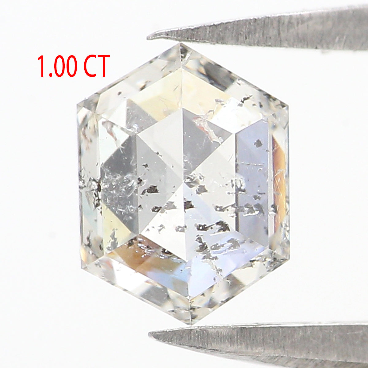 1.00 CT Natural Loose Hexagon Shape Diamond White - G Color Hexagon Shape Diamond 6.90 MM Natural Diamond Hexagon Rose Cut Diamond QL2676