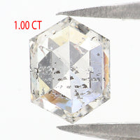 Natural Loose Hexagon Diamond White - G Color 1.00 CT 6.90 MM Hexagon Shape Rose Cut Diamond KDL2676