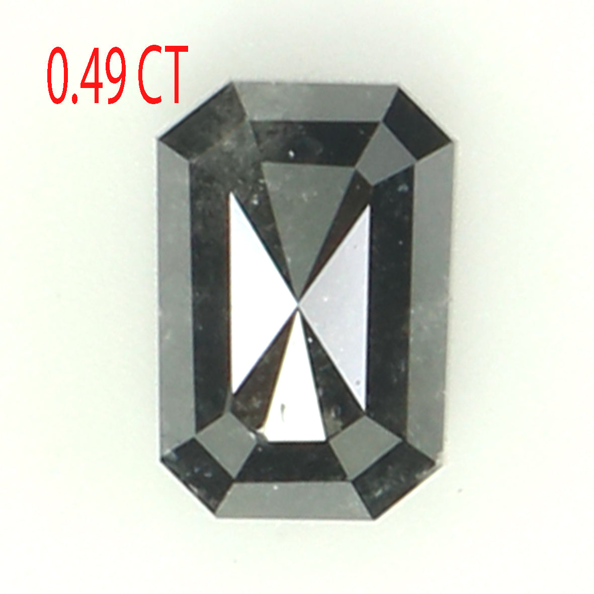 0.49 Ct Natural Loose Diamond, Emerald Cut Diamonds, Black Color Diamond, Rose Cut Diamond, Rustic Diamond, Radiant Diamond KQL5359