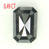 0.49 Ct Natural Loose Diamond, Emerald Cut Diamonds, Black Color Diamond, Rose Cut Diamond, Rustic Diamond, Radiant Diamond KDL5359