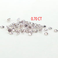 0.70 Ct Natural Loose Diamond, Pink Diamond, Round Diamond, Round Brilliant Cut Diamond, Sparkling Diamond, Rustic Diamond L894