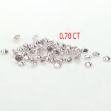 0.70 Ct Natural Loose Diamond, Pink Diamond, Round Diamond, Round Brilliant Cut Diamond, Sparkling Diamond, Rustic Diamond L894