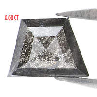 Natural Loose Antique Salt And Pepper Diamond Black Grey Color 0.68 CT 5.85 MM Antique Shape Rose Cut Diamond L8188