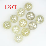 1.29 CT Natural Loose Diamond Round Rose Cut Yellow Grey Color 11 Pcs L9404