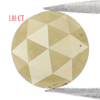 Natural Loose Rose Cut Green Color Diamond 1.01 CT 6.50 MM Round Rose Cut Shape Diamond KR645