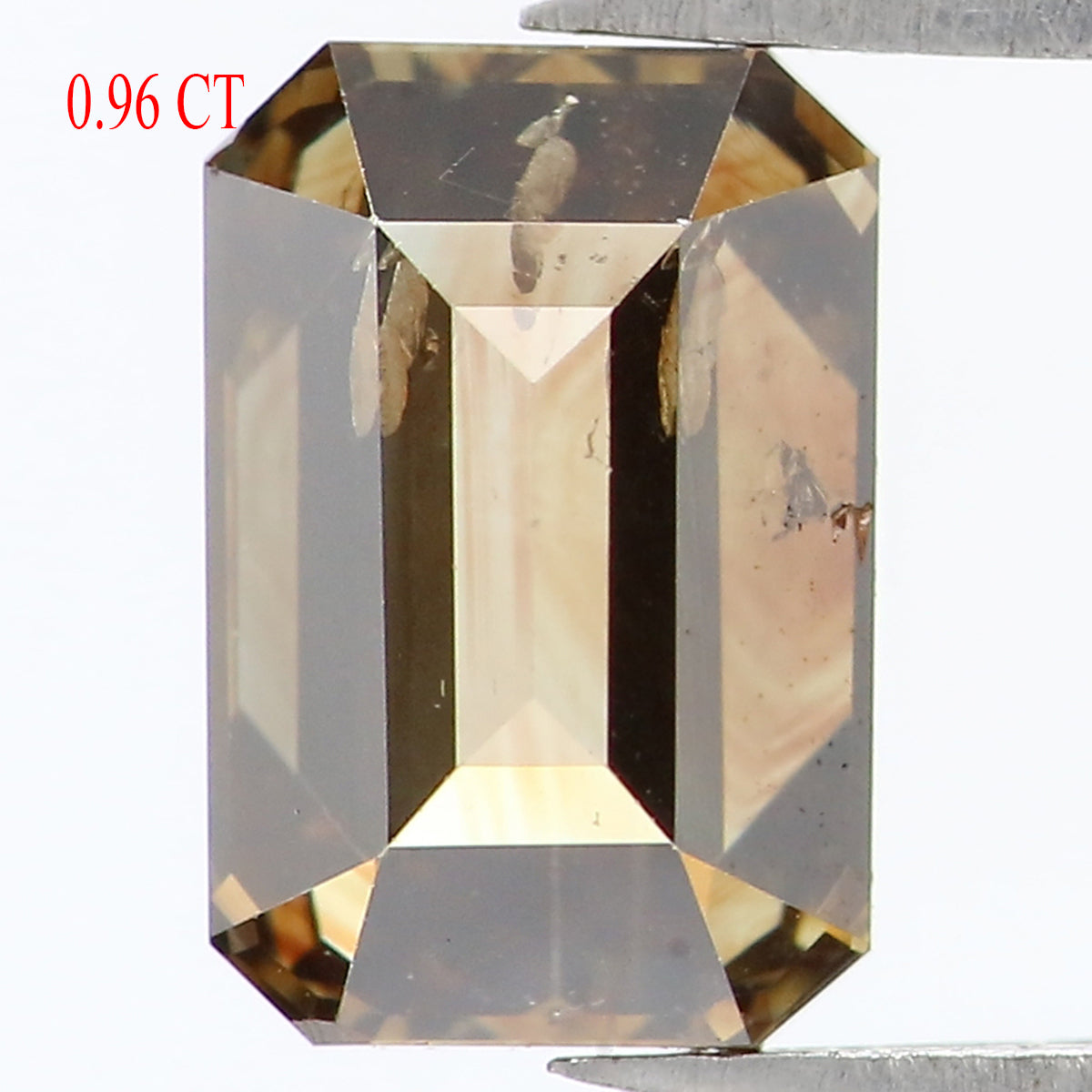 0.96 Ct Natural Loose Emerald Shape Diamond Brown Color Emerald Cut Diamond 6.90 MM Natural Brown Diamond Emerald Rose Cut Diamond LQ1768