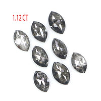 Natural Loose Marquise Salt And Pepper Diamond Black Grey Color 1.12 CT 4.26 MM Marquise Shape Rose Cut Diamond KDL2666
