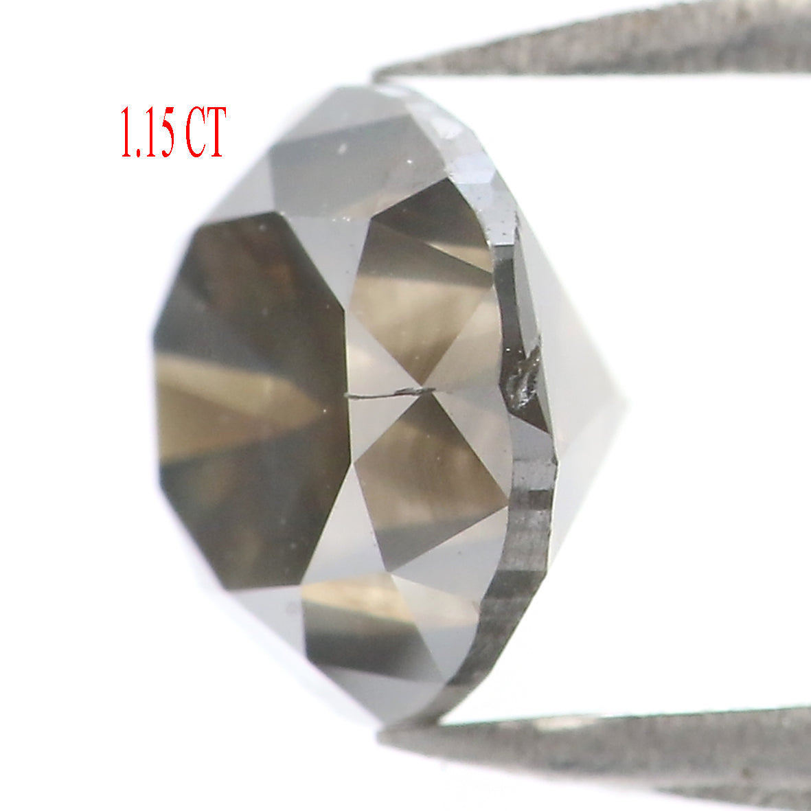 1.15 Ct Natural Loose Round Shape Diamond Grey Color Round Cut Diamond 6.20 MM Natural Loose Grey Color Round Brilliant Cut Diamond LQ8386