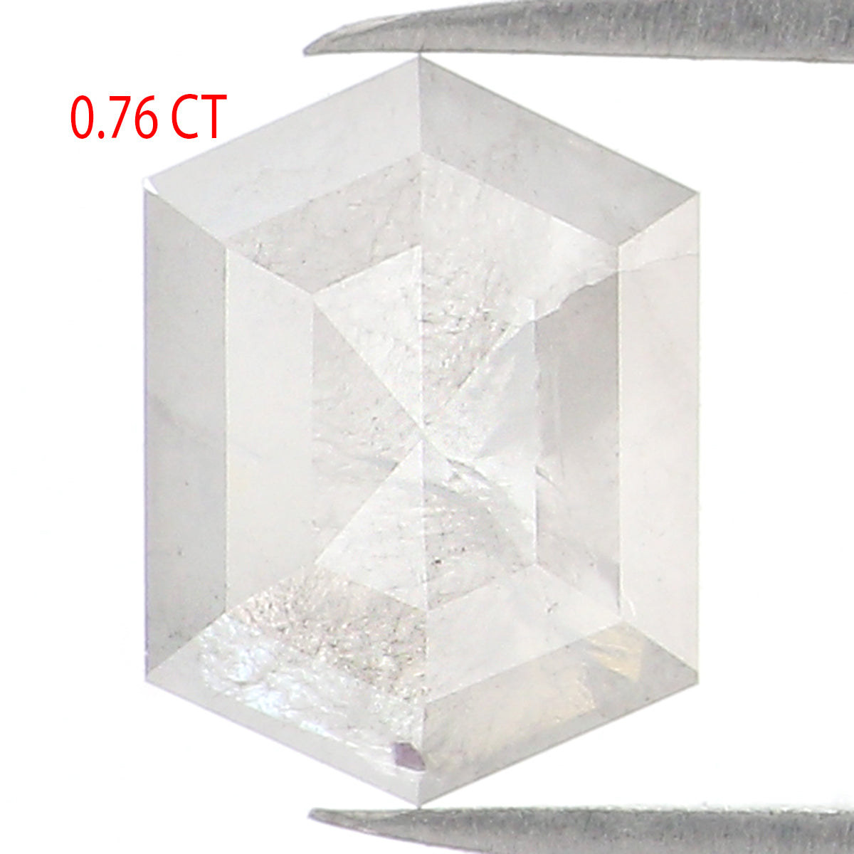 0.76 Ct Natural Loose Hexagon Shape Diamond Grey Hexagon Cut Diamond 6.50 MM Natural Loose Diamond Grey Hexagon Rose Cut Diamond QL1121