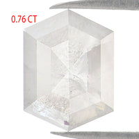 Natural Loose Hexagon Grey Color Diamond 0.76 CT 6.50 MM Hexagon Shape Rose Cut Diamond KDL1121