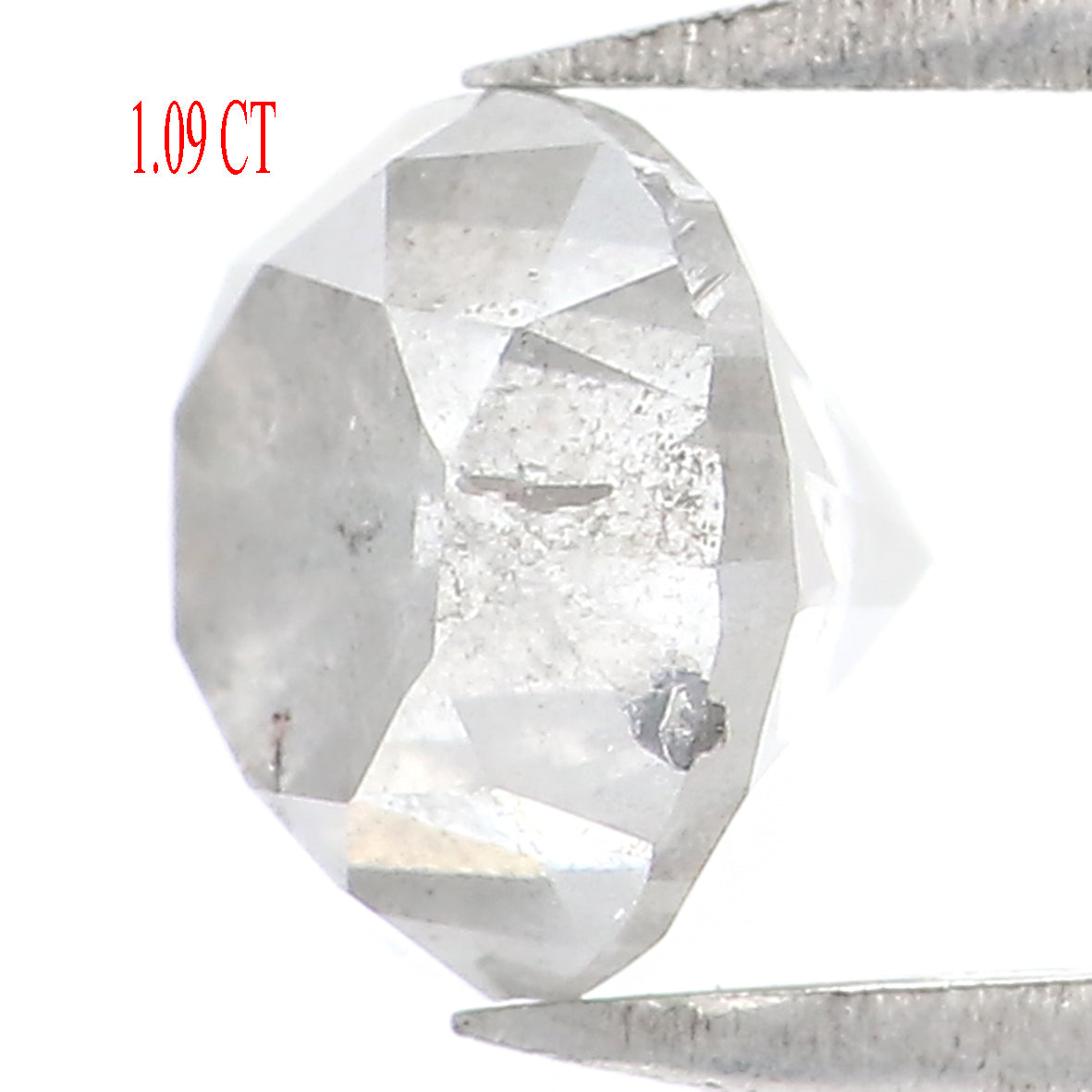 Natural Loose Round Milky Grey Color Diamond 1.09 CT 5.80 MM Round Shape Brilliant Cut Diamond L8170