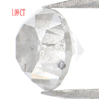 Natural Loose Round Milky Grey Color Diamond 1.09 CT 5.80 MM Round Shape Brilliant Cut Diamond L8170