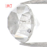 Natural Loose Round Milky Grey Color Diamond 1.09 CT 5.80 MM Round Shape Brilliant Cut Diamond L8170