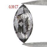 Natural Loose Marquise Salt And Pepper Diamond Black Grey Color 0.39 CT 6.48 MM Marquise Shape Rose Cut Diamond KR2567