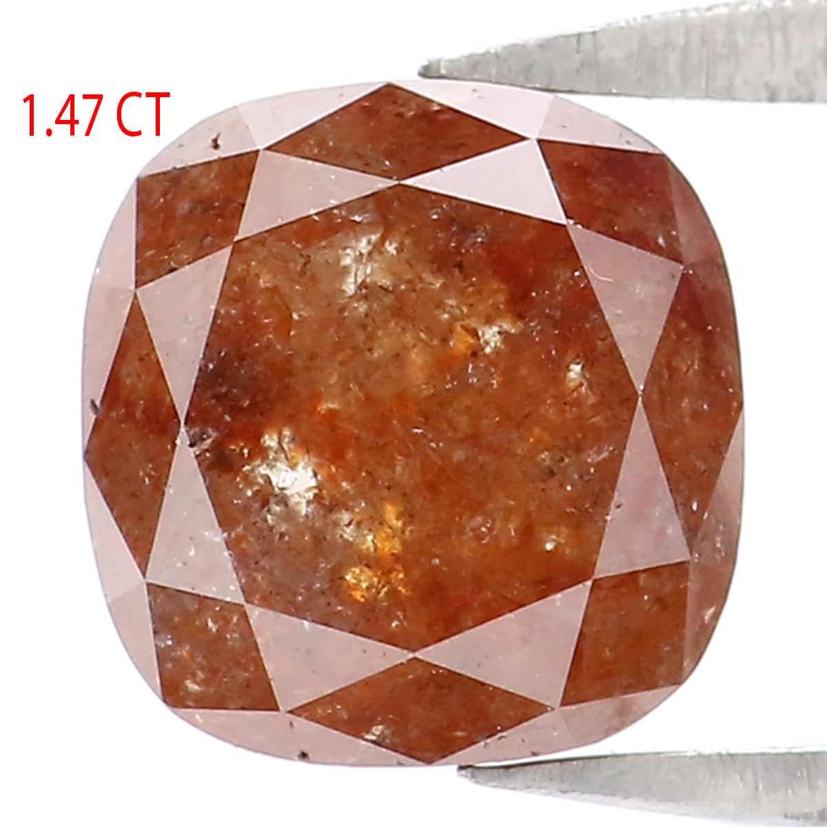 1.47 CT Natural Loose Cushion Shape Diamond Brown Color Cushion Cut Diamond 6.40 MM Natural Loose Diamond Cushion Rose Cut Diamond LQ9964
