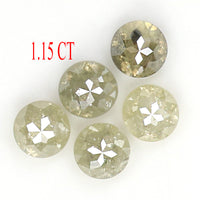 Natural Loose Rose Cut Diamond Grey Color 1.15 CT 3.50 MM Round Rose Cut Shape Diamond KR1293