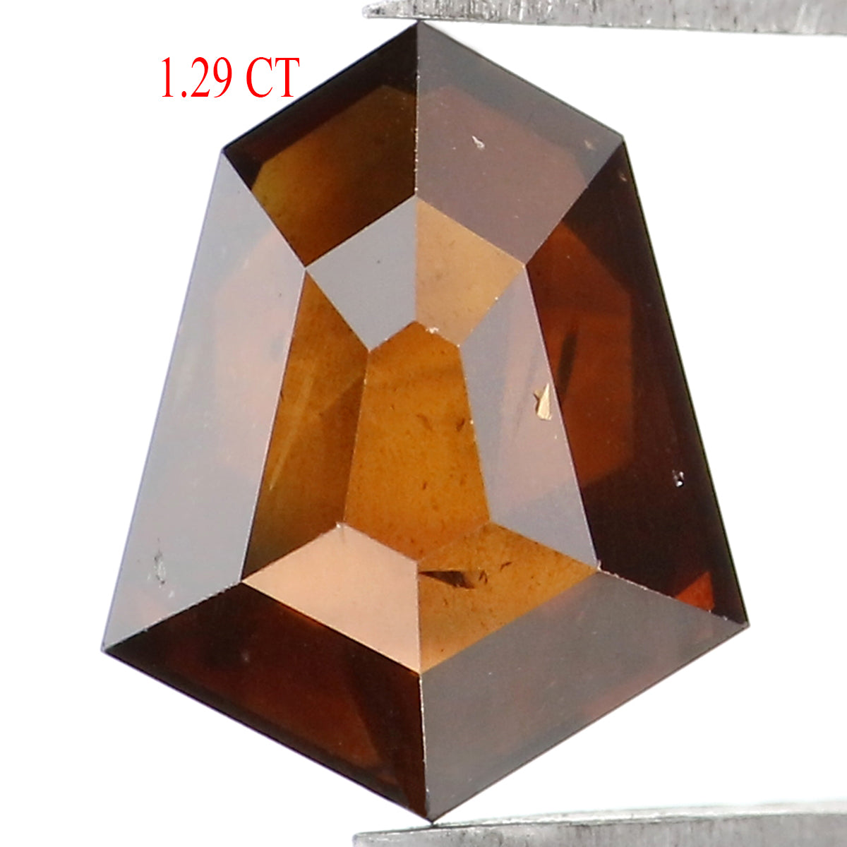 Natural Loose Shield Brown Color Diamond 1.29 CT 8.25 MM Shield Shape Rose Cut Diamond KDL1796