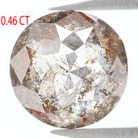 Natural Loose Rose Cut Salt And Pepper Diamond Black Grey Color 0.46 CT 4.75 MM Rose Cut Shape Diamond L1029
