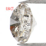 Natural Loose Round Salt And Pepper Diamond Black Grey Color 0.84 CT 5.90 MM Round Brilliant Cut Diamond L8750